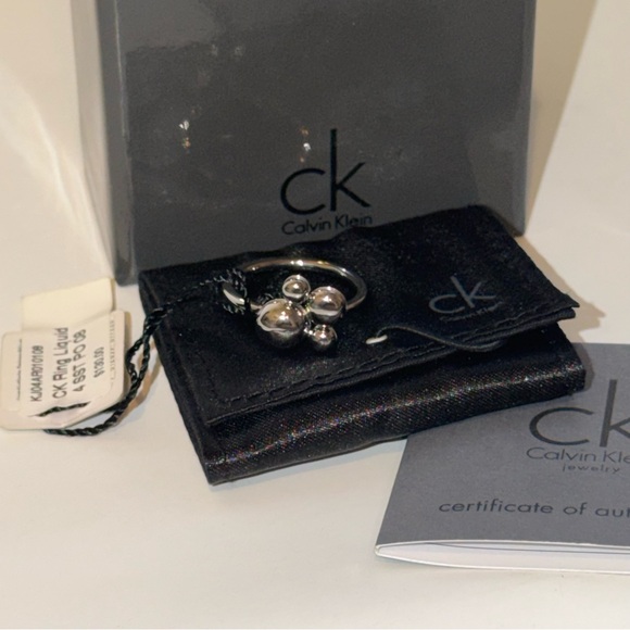 NWT Calvin Klein Liquid Bubble Dangle Stainless Steal Fidget Spinner Ring NIB - Picture 5 of 14